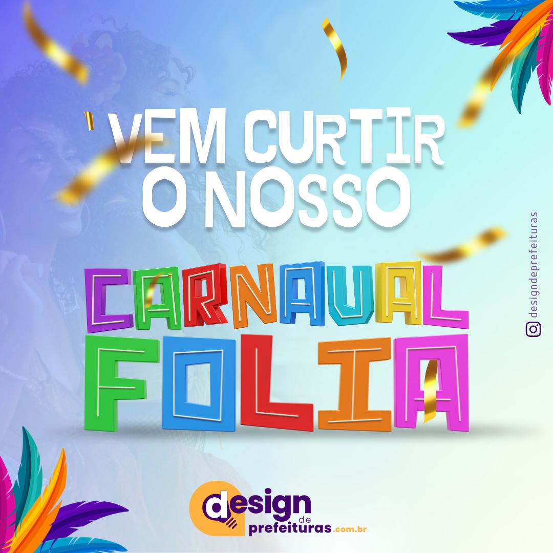 Instagram post para carnaval divertido colorido