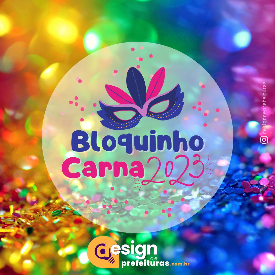 Instagram post bloquinho carnaval colorido simples