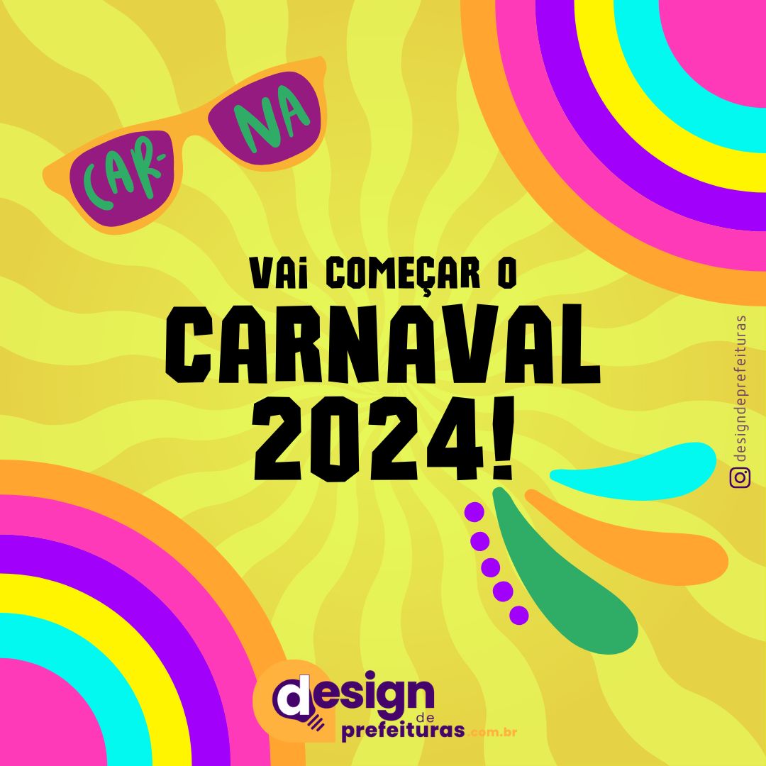 Post do Instagram Carnaval 2024 Minimalista Colorido