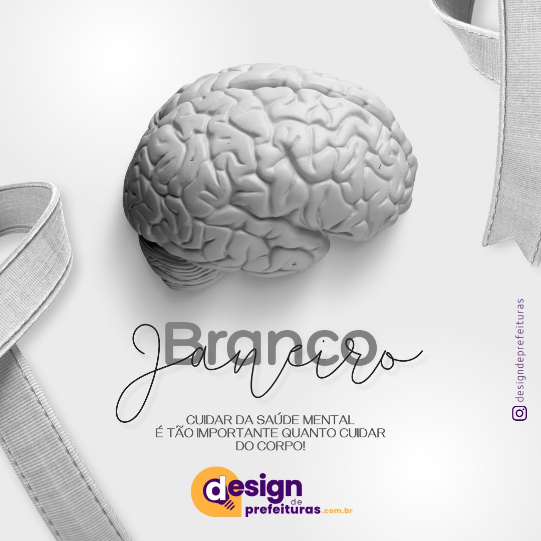 Post instagram para janeiro branco elegante branco
