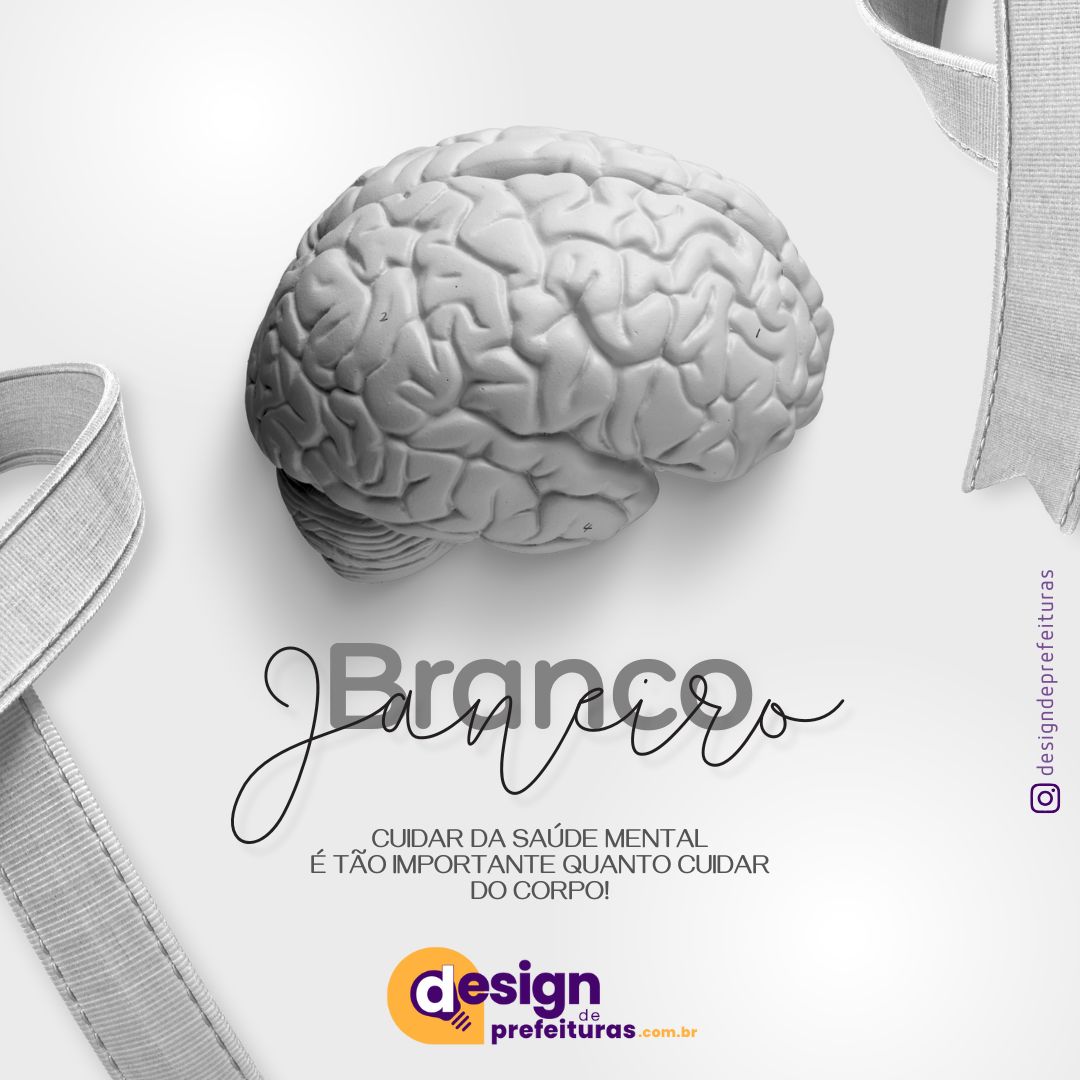 Post instagram para janeiro branco elegante branco